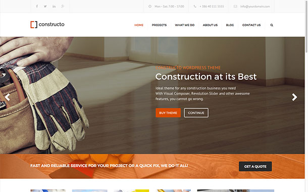 Interneto svetainės ruošiniai statybos verslo įmonėms