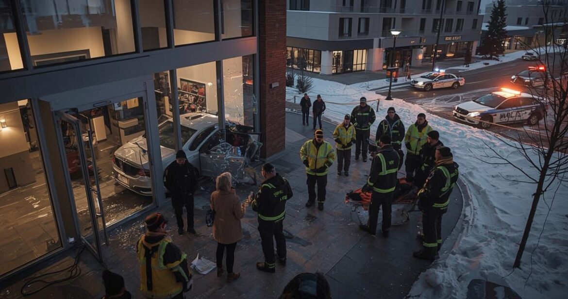 Neblaivaus vairuotojo automobilis Kalėdų išvakarėse įsirėžė į Yellowknife viešbutį ir sužalojo keturis žmones